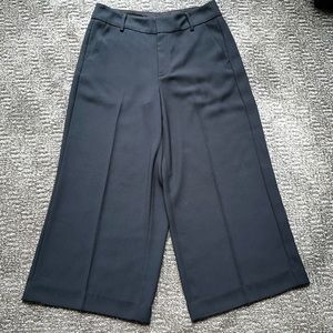 🐦‍⬛Madewell Wide-Leg Crop Drapey woven Trouser Pants black size 6